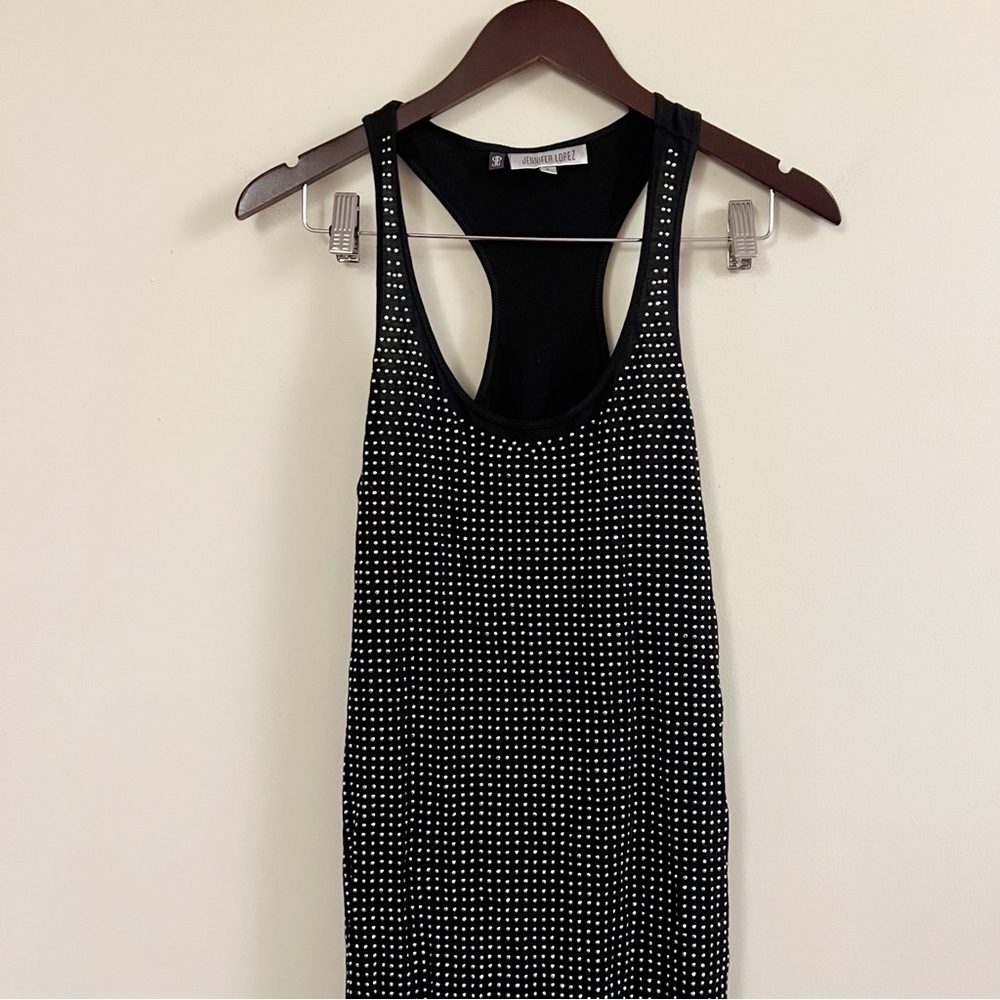 Jennifer Lopez Ravishing Rio Dress Size Small Racer Back Tank Shift Studded New - Picture 2 of 8